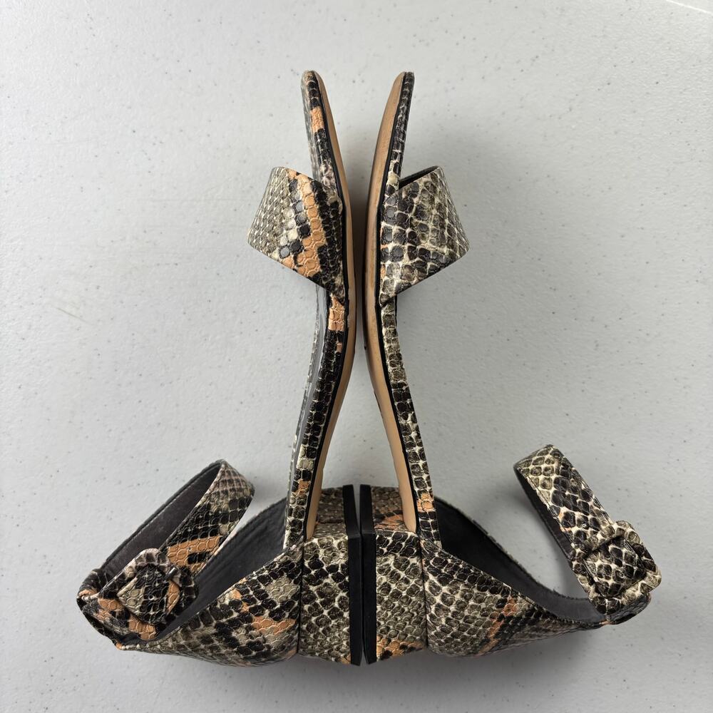 Circus by Sam Edelman Jade Peach Multi Snake Print Ankle Strap Sandal Size 8 - Picture 3 of 7
